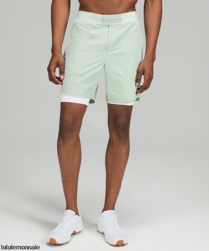 Lululemon Deutschland DELULU840 | Lizenz Zum Zug Gefüttert Kurz 7 Arctic Green